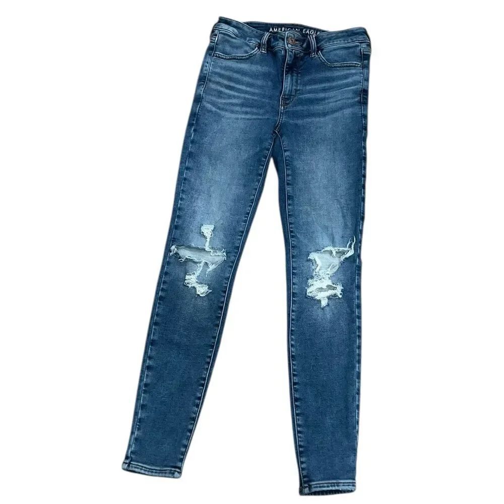 American Eagle Next Level Stretch Distressed Skinny Jeans Size 4